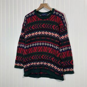 Vintage Abercrombie & Fitch 1892 Sweater Men’s M Fair Isle Knit 90s Coogi Style
